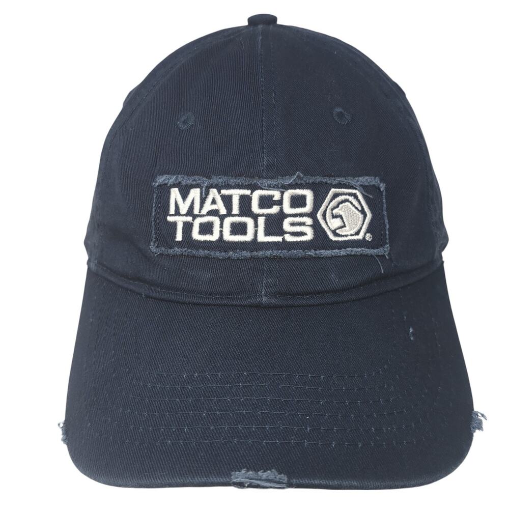 Matco Tools Strapback Baseball Cap Blue OS Adjustable Distressed Embroidered